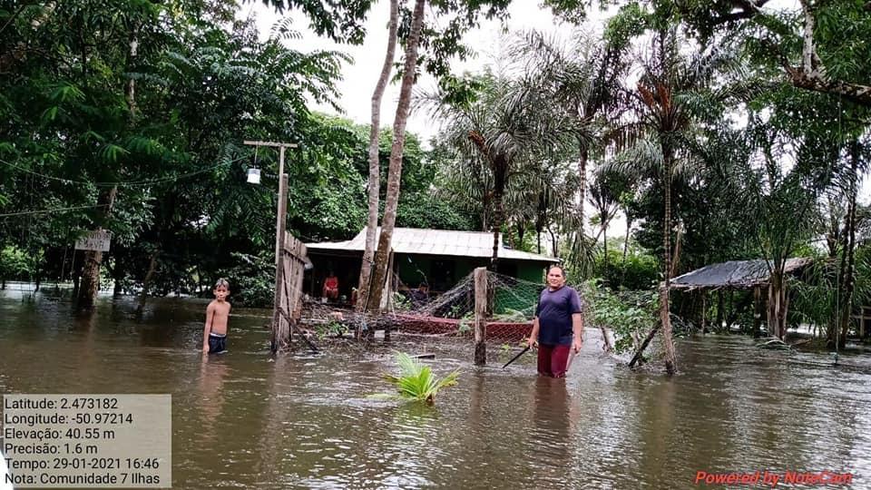 Enchente em Calçoene
