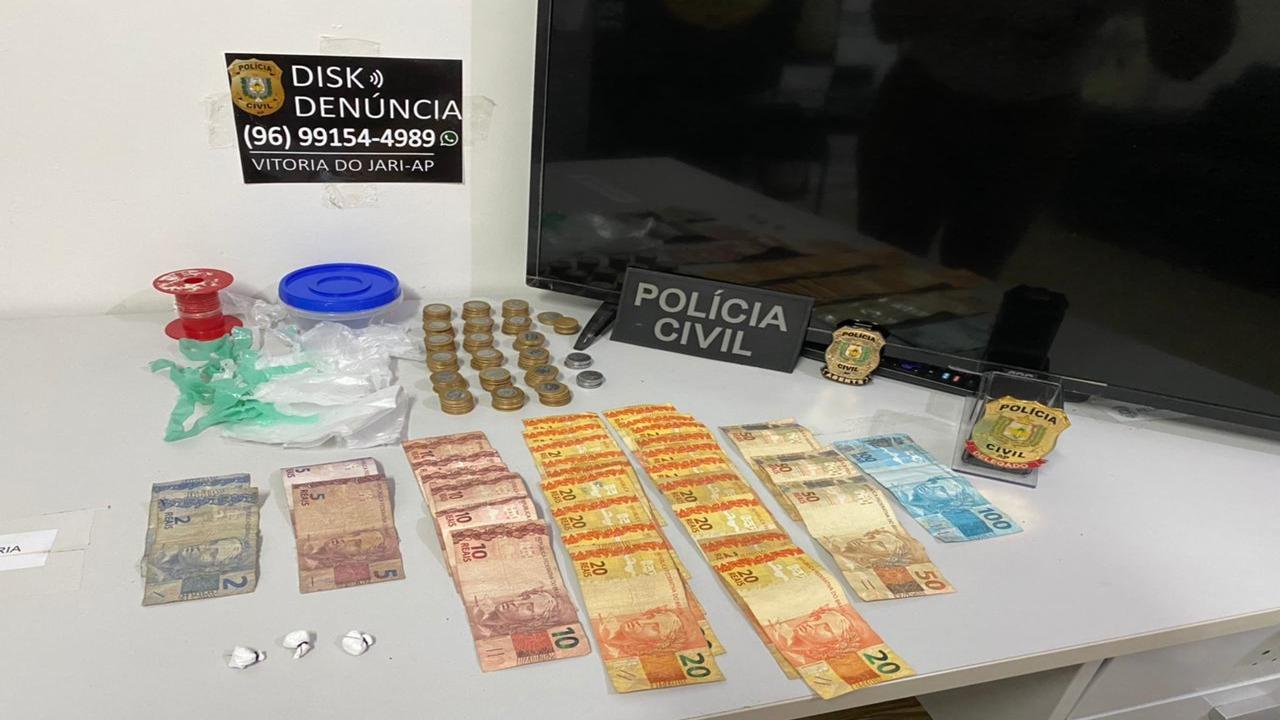 EM VITÓRIA DO JARI, TRAFICANTE É PRESO EM FLAGRANTE PELA POLÍCIA CIVIL