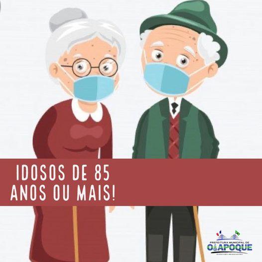 SEMSA iniciará vacinação (Domiciliar) em IDOSOS do Município com 85 anos ou mais.  
