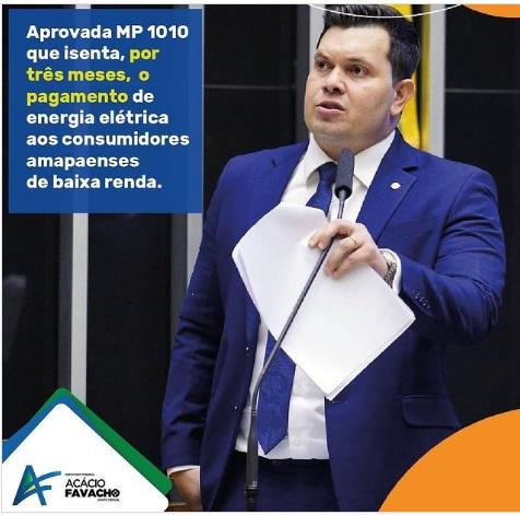 Aprovada a MP que garante a isenção de três faturas mensais de energia no Estado do Amapá
