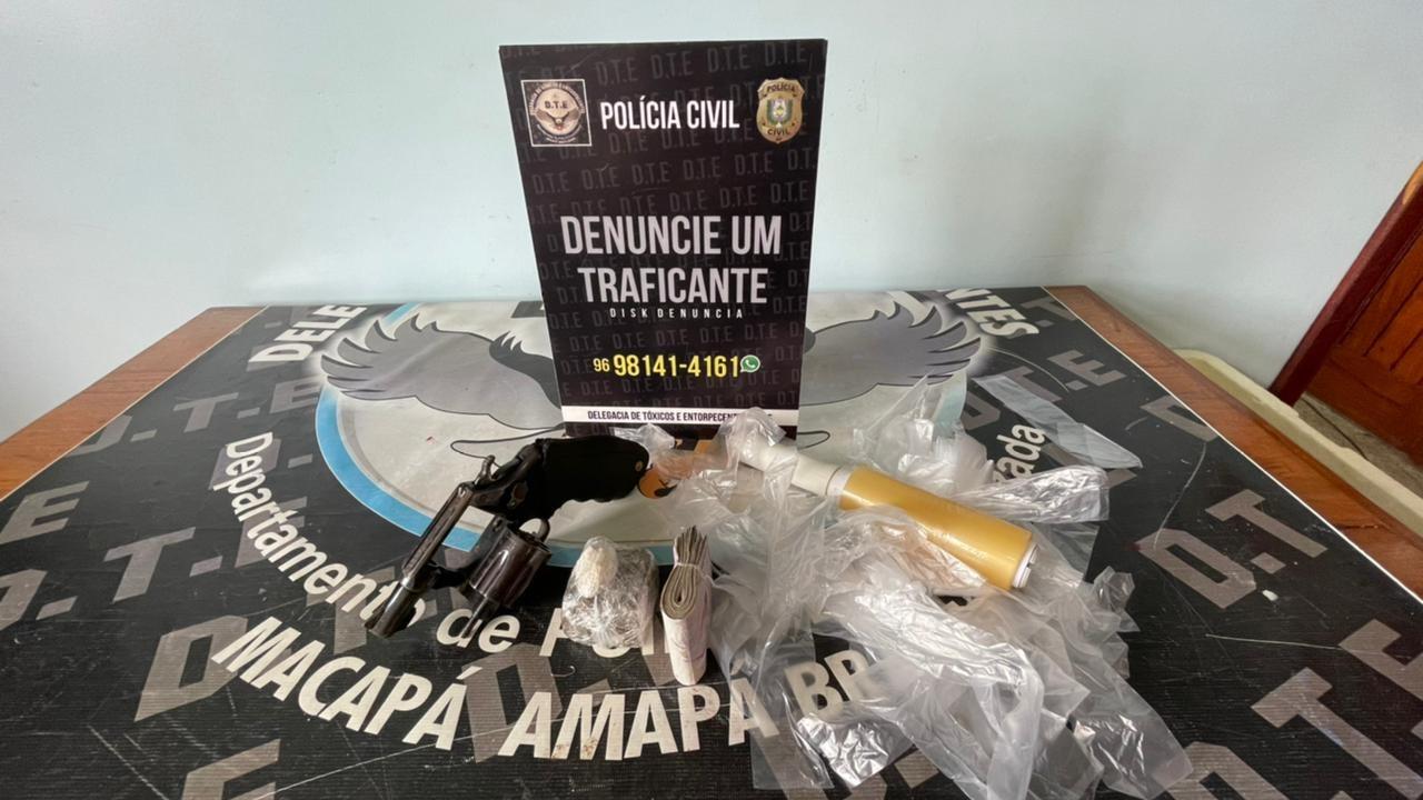 Em Macapá e Santana, polícia civil prende e apreende drogas e armas de fogo 
