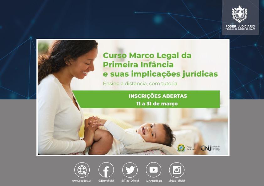 Inscrições para o Curso sobre Marco Legal da Primeira Infância seguem até o dia 31 de março