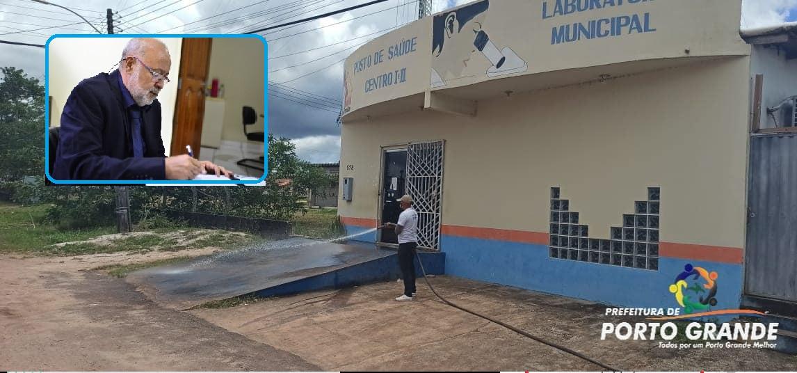 PREFEITO BESSA MANTÉM SERVIÇO DE DESINFECÇÃO DE ÓRGÃOS PÚBLICOS  
