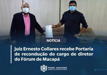 Presidência do TJAP entrega Portaria de recondução do cargo para Diretor do Fórum de Macapá 