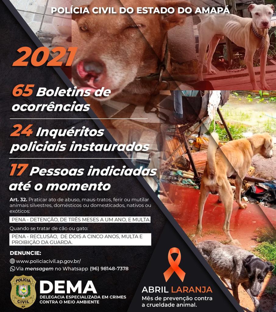 DELEGACIA DO MEIO AMBIENTEDIVULGA DADOS ESTATÍSTICOS REFERENTES AOS CRIMES PRATICADOS CONTRA ANIMAIS