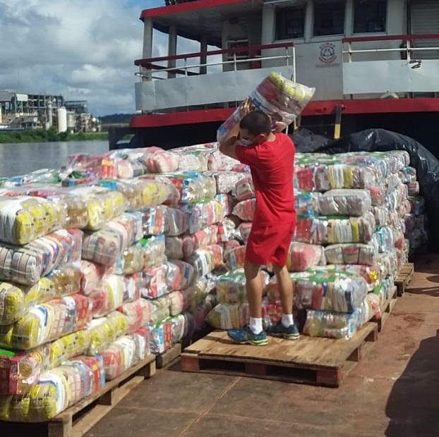 Governo do Amapá totaliza 9,3 mil cestas de alimentos destinadas às famílias do Vale do Jari