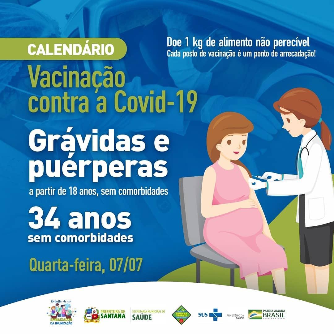 CALENDÁRIO DE VACINAÇÃO QUARTA-FEIRA (7)