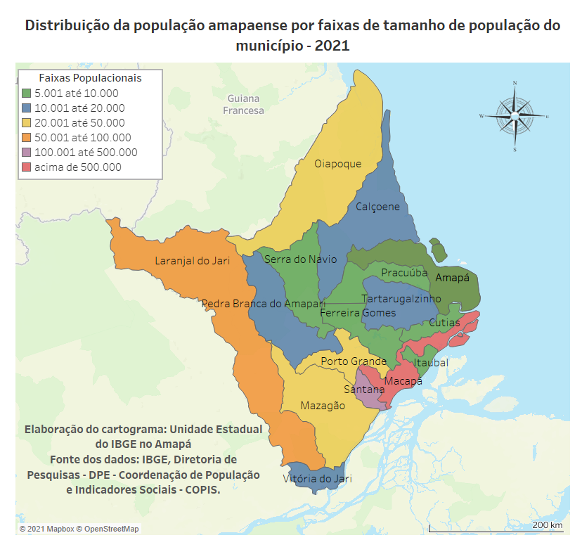 IBGE divulga as Estimativas de População dos municípios amapaenses para 2021