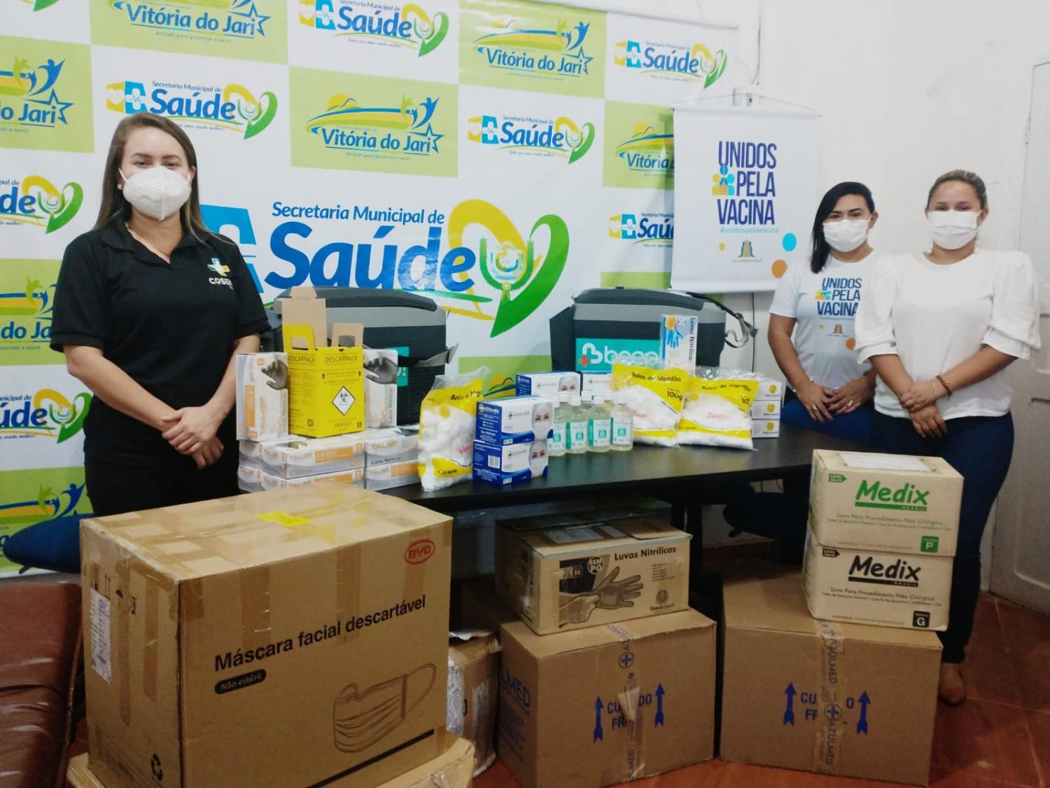 Vitória do Jari recebeu material para agilizar vacinação do Programa Unidos Pela Vacina,
