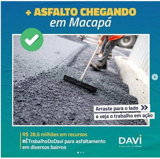 Davi destina R$ 28,6 milhões para a Prefeitura de Macapá