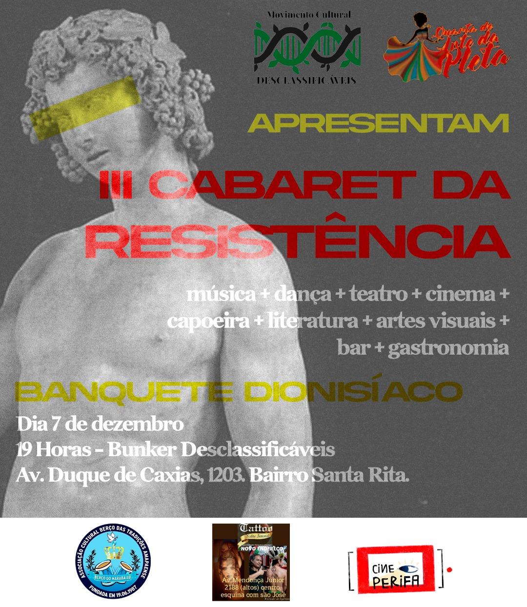 CABARET DA RESISTÊNCIA  #BANQUETE DIONISÍACO