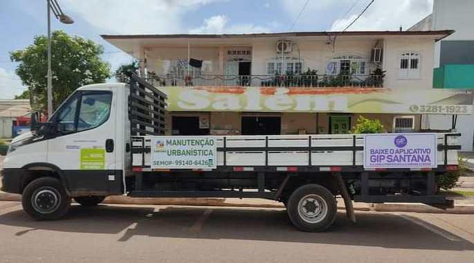 Prefeitura de Santana identifica veículos que realizam manutenção urbanística