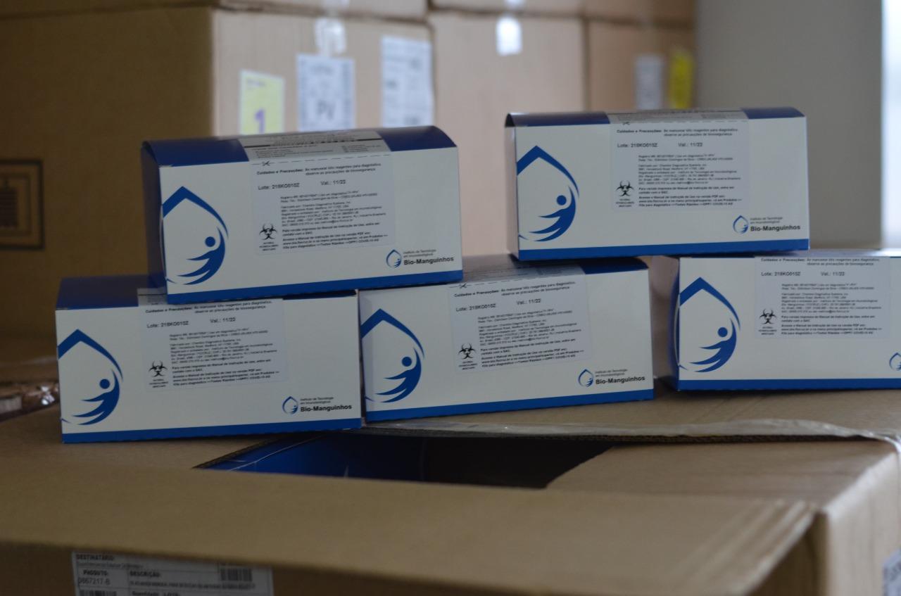 Governo entrega 19.800 testes rápidos de antígeno para covid-19 aos municípios