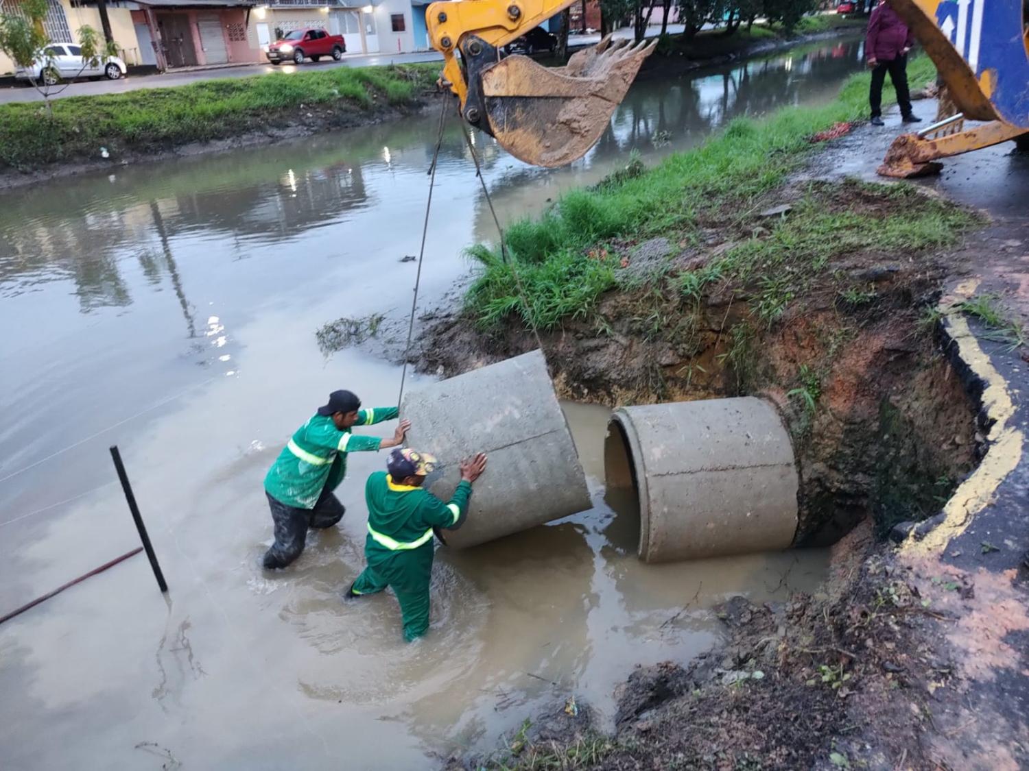 Prefeitura de Macapá realiza reparo nos pontos de erosão entorno do canal do Beirol