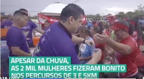 Senador Davi participa da 5ª edição da Corrida e Caminhada da mulher 2022 em Laranjal do Jari.