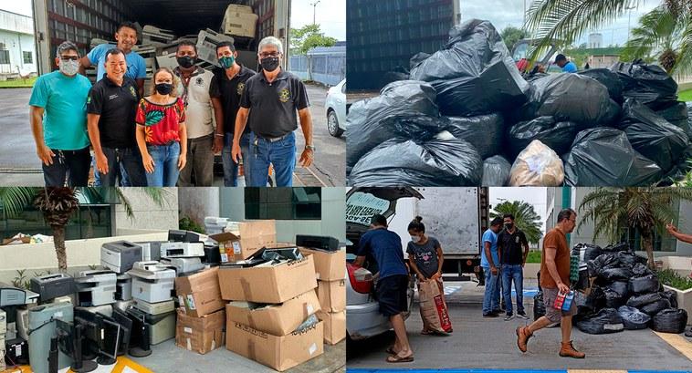 TRE Amapá promove a coleta de mais de 700kg de material para reciclagem