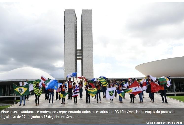 Jovens senadores participaram de vivência legislativa na segunda (27)
