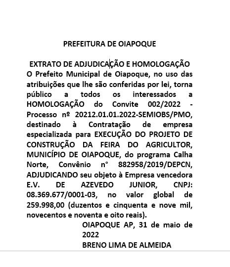 PREFEITURA  MUNCIPAL DE OIAPOQUE