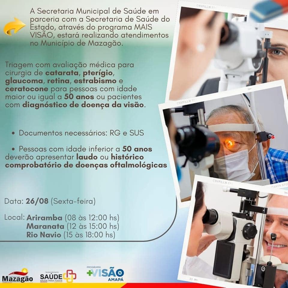 As comunidades ribeirinhas de Mazagão recebem atendimentos do Programa Mais Visão