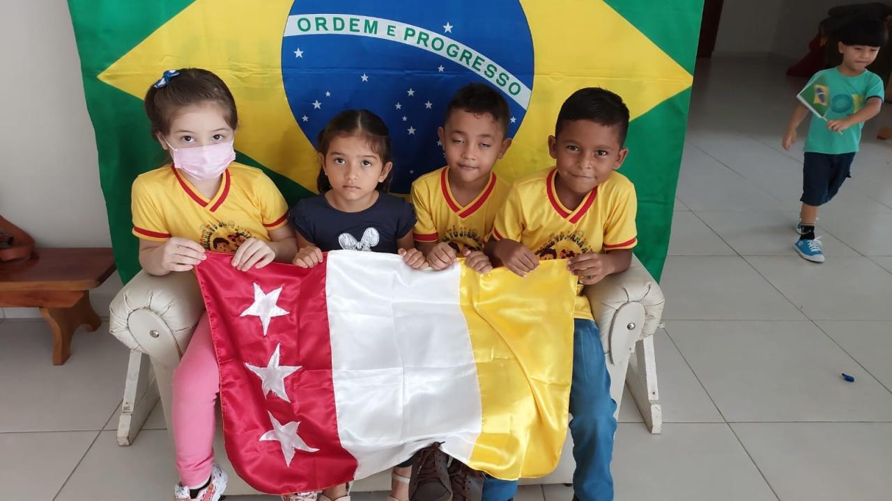 Creche Vó Joana Ayres executa Projeto ‘Pequeno Patriota’ para educar e formar as crianças mazaganense no civismo
