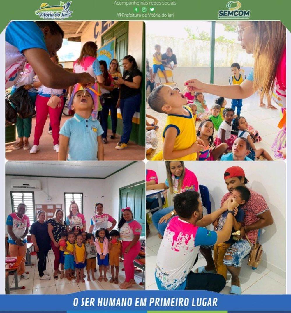Prefeitura de Vitória do Jari avisa que a vacinação contra da Poliomielite está acontecendo no município
