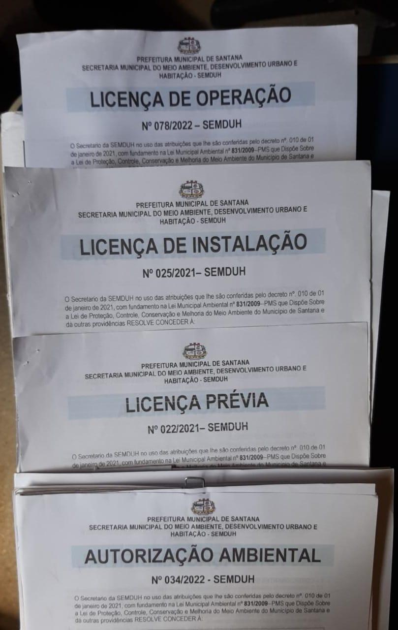 A Secretaria de Meio Ambiente de Santana informa as etapas do licenciamento ambiental