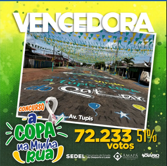 Avenida Tupis vence concurso 'A Copa na Minha Rua'