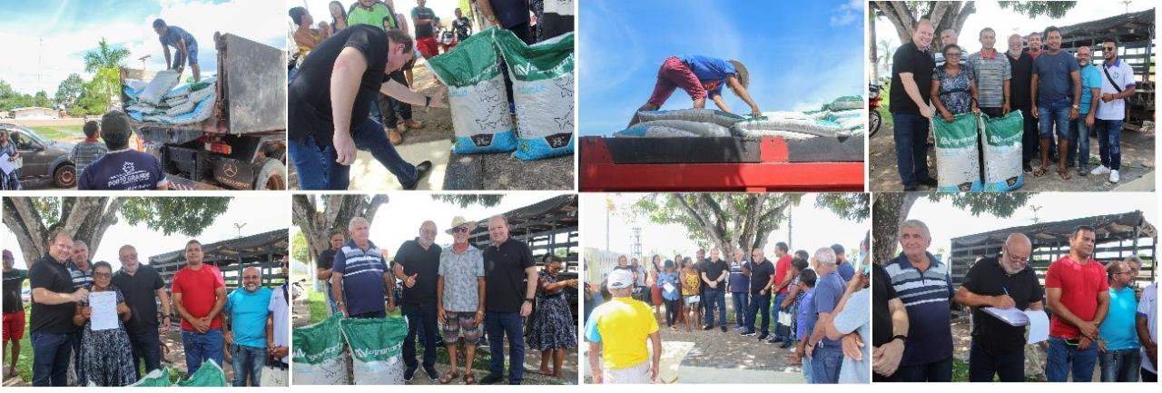  Prefeito Bessa e deputado Luiz Carlos realizam entrega de rações para peixe em Nova Canaã e Perimetral Norte.
