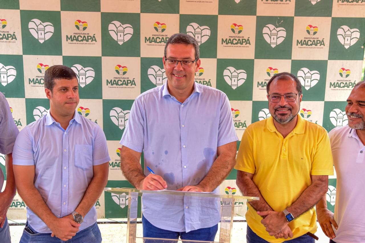 Prefeito de Macapá, Dr. Furlan, assina ordem de serviço para pavimentação de vias da zona norte de Macapá