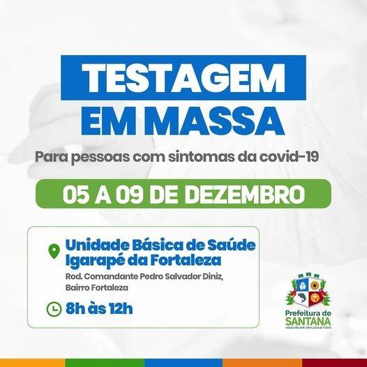 A testagem em massa continua!