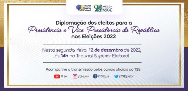 Diplomação do presidente da República eleito acontece na segunda-feira (12)