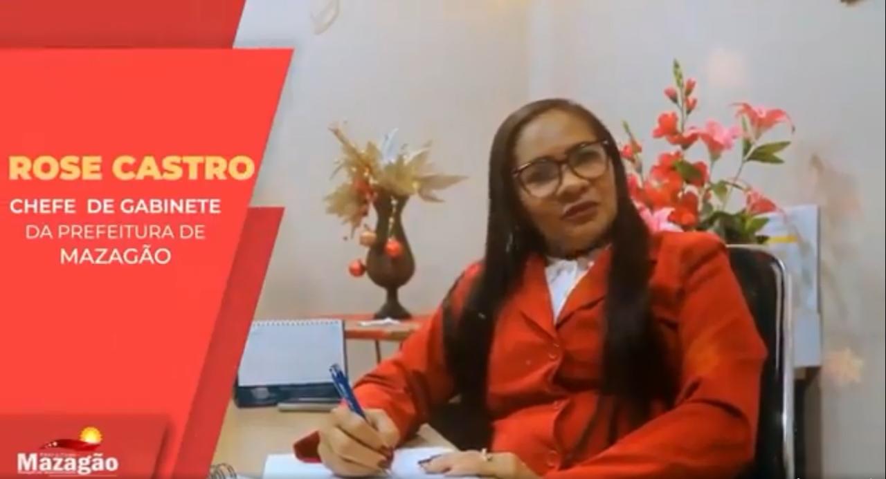 Mensagem da Chefe de Gabinete Rose Castro