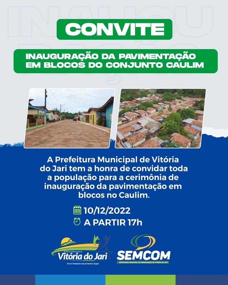 Prefeito Ary Duarte entrega pavimentação em blocos do Conjunto Caulim