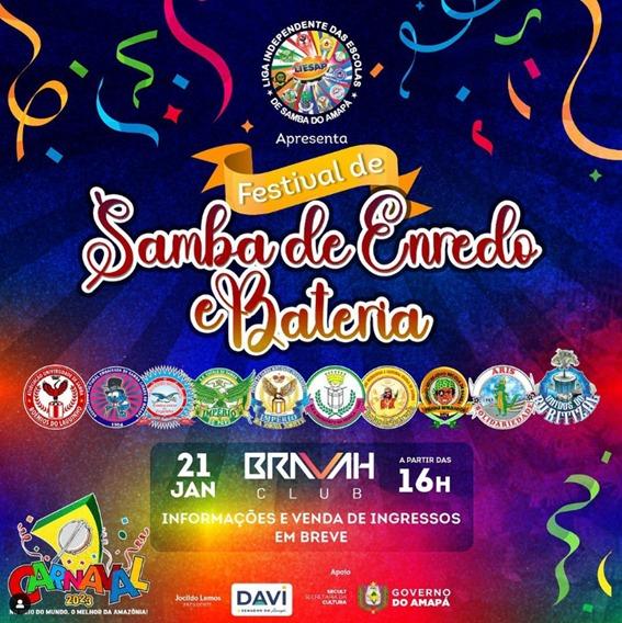 Liesap promove Festival de Samba de Enredo.