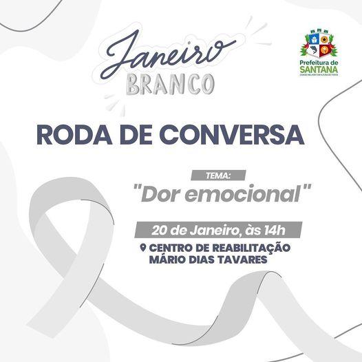 Prefeitura de Santana promove Roda de Conversa para público.