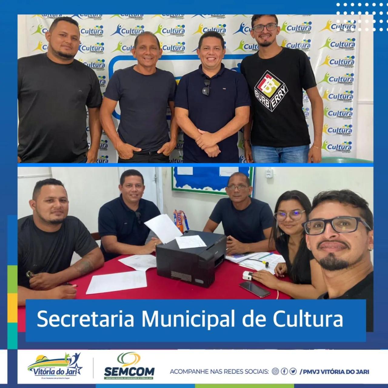 Secretaria Municipal de Cultura de Vitoria do Jari debate sobre Carnaval 2023 no município com Prefeito em Exercício.