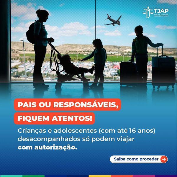 TJAP Lança campanha sobre viagem com crianças