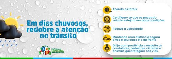 STTRANS orienta para cuidados no trânsito em dias chuvosos