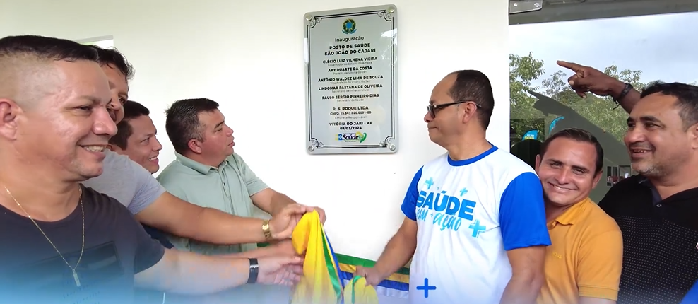 Em São João do Cajari, prefeito Ary Duarte inaugura maior posto de saúde de Vitória do Jari