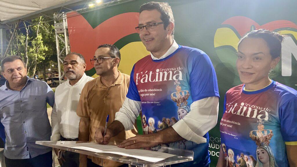 Prefeito Dr. Furlan assina Ordem de Serviço para construção do Monumento de Nossa Senhora de Fátima
