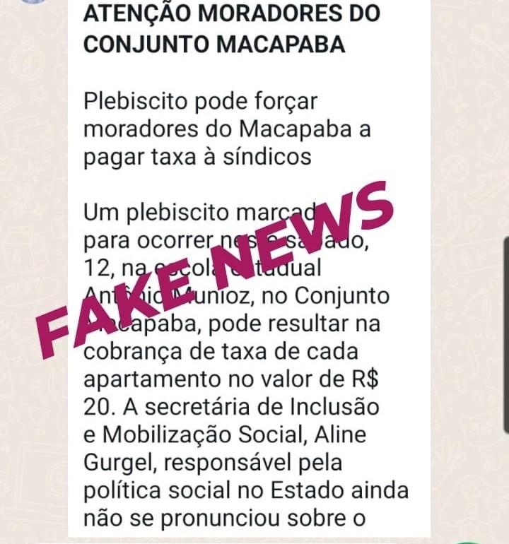 Secretária Aline Gurgel desmente fake news sobre cobrança no Conjunto Macapaba