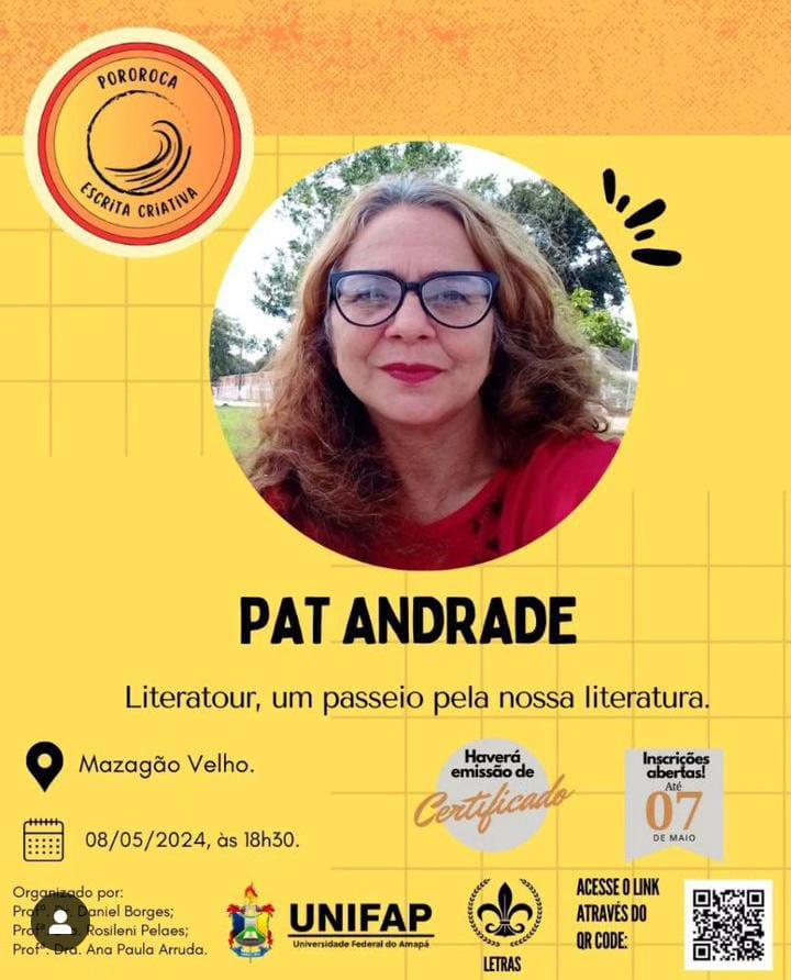 Escritora Pat Andrade leva Literatour para Mazagão Velho