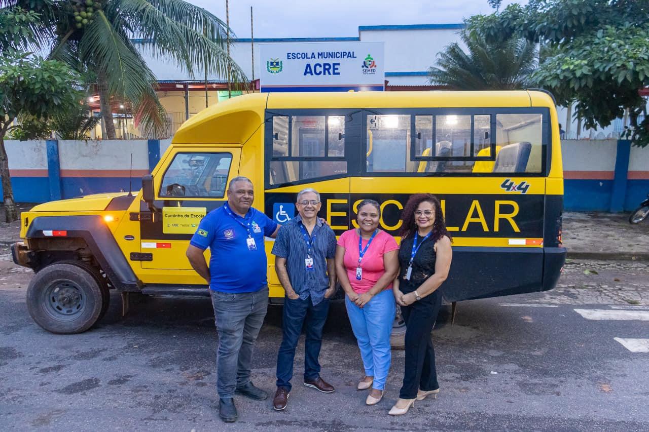Em Porto Grande, prefeito Bessa garante transporte escolar para EJA da Escola Municipal Acre