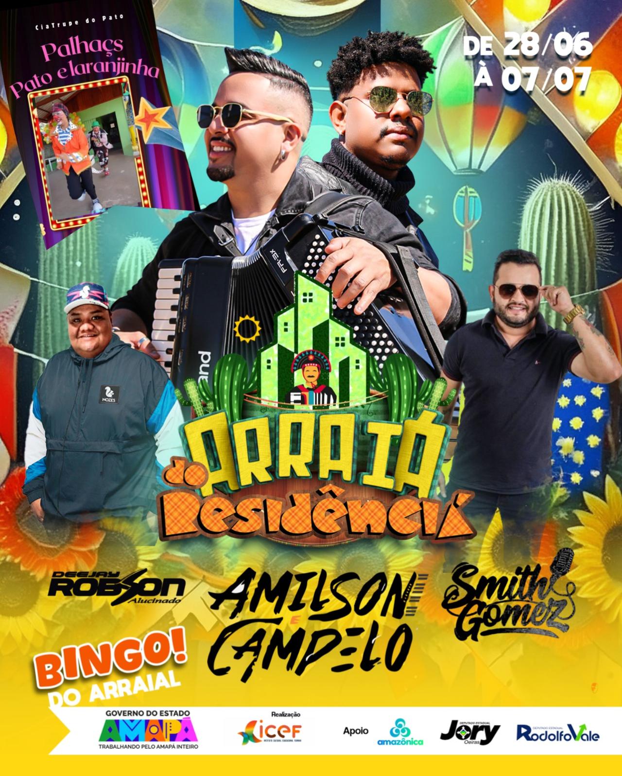 Icef e Governo do Amapá promovem Arraiá dos Residenciá no Mucajá com shows, comidas típicas e brincadeiras para crianças