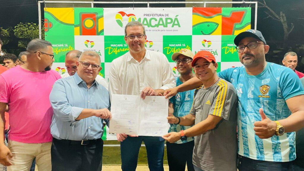 Prefeitura de Macapá assina ordem de serviço para construção da 1ª arena esportiva, no bairro Coração