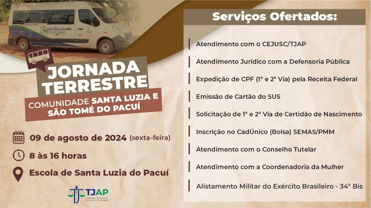 Comunidades de Santa Luzia e São Tomé do Pacuí receberão Jornada Terrestre no dia 9 de agosto