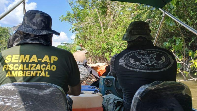 Em ação integrada, equipes do Governo do Amapá desativam oito garimpos ilegais no estado