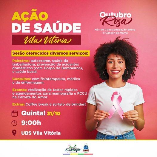 Prefeitura de Oiapoque realiza evento especial do Outubro Rosa em Vila Vitória