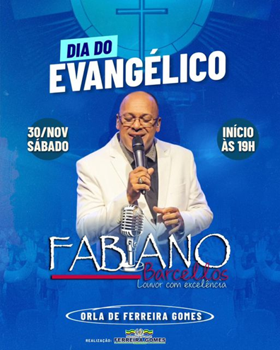 Em Ferreira Gomes, Dia do Evangélico será comemorado com show de Fabiano Barcelos