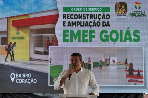 Prefeitura de Macapá assina Ordem de Serviço para reconstrução da Escola Municipal Goiás, na Zona Oeste da capital